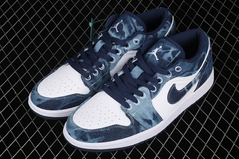 All categories Air Jordan Jordan series basketball shoes Air Jordan 1 Low Air Jordan 1 Low AJ1 Joe 1 denim blue low-top top culture and leisure sports sneakers CZ8455-100